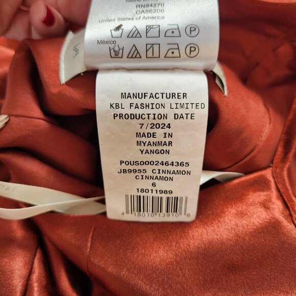 Galina Signature Junior Bridesmaids Dress Cinnamon Orange JB9955 Girls 6 - Picture 10 of 10